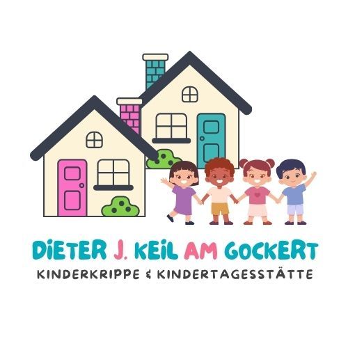Blue and Pink Playful Illustrative Children & Kids Logo - Keil Logo gesamtunten