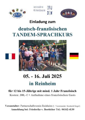 plakat Tandem-Sprachkurs